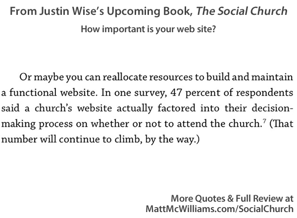 Church website and social media advice