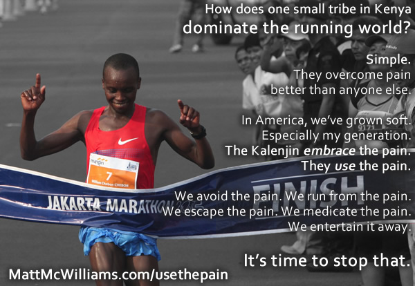 Kenyan runner secret - overcoming pain