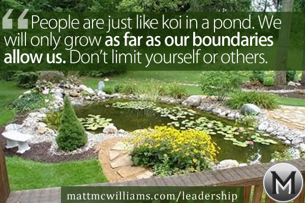 Leadership Lesson from Koi Pond Leadership Lesson from Koi Pond