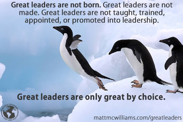 Great Leaders by choice