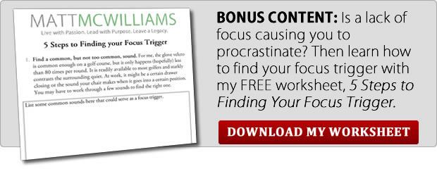 Stop procrastinating and back your focus