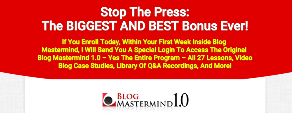 Blog Mastermind 2.0 Bonus, Blog Mastermind 2.0, Yaro Starak, Blog bonus