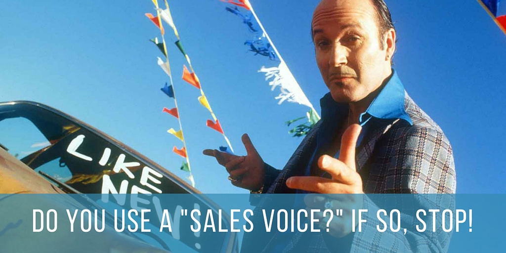Using a sales voice
