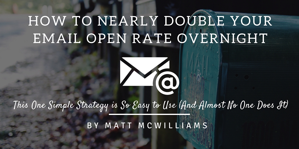 Double your email open rates