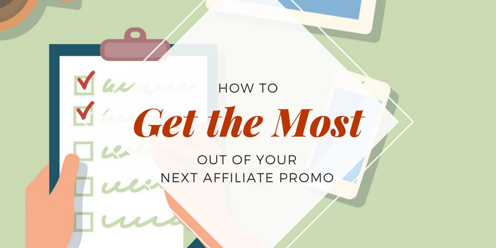 Checklist for affilite marketing promotions