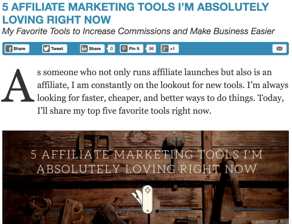 affiliate marketing tools post