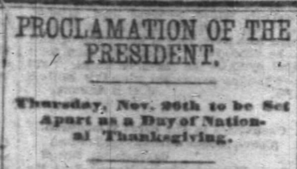 thanksgiving proclamation lincoln