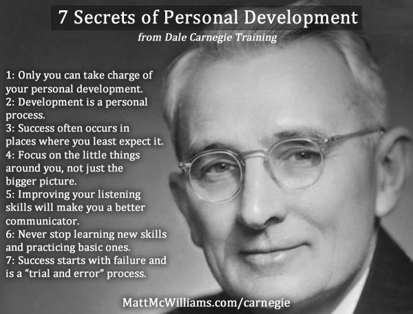 7 Secrets of Personal Development from Dale Carnegie Training