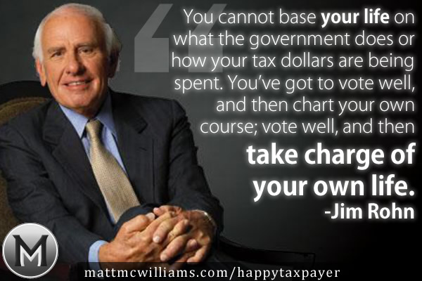 Jim Rohn Quote on Paying Taxes