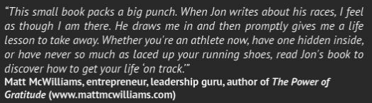 Jon Stolpe On Track Book Endorsement