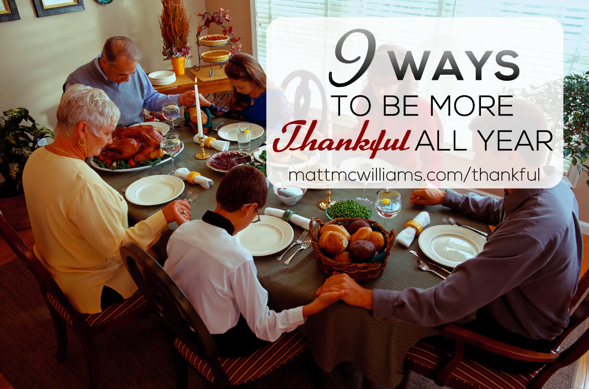 9 ways to be thankful all year - not just at Thanksgiving