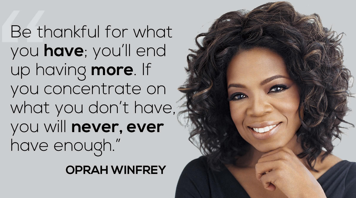 Oprah Winfrey Thankful Quote