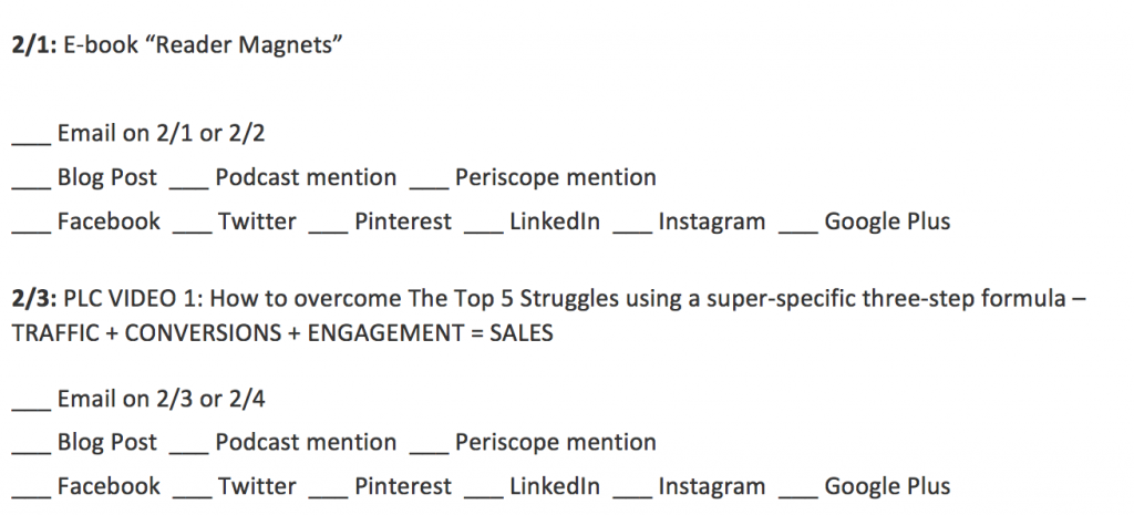 Checklist for affiliate promotion