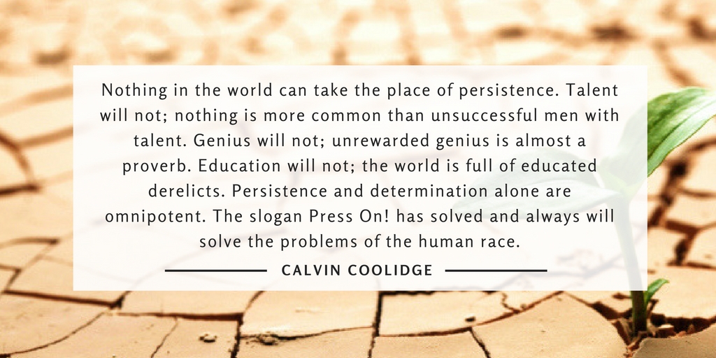 Persistence quote from Calvin Coolidge