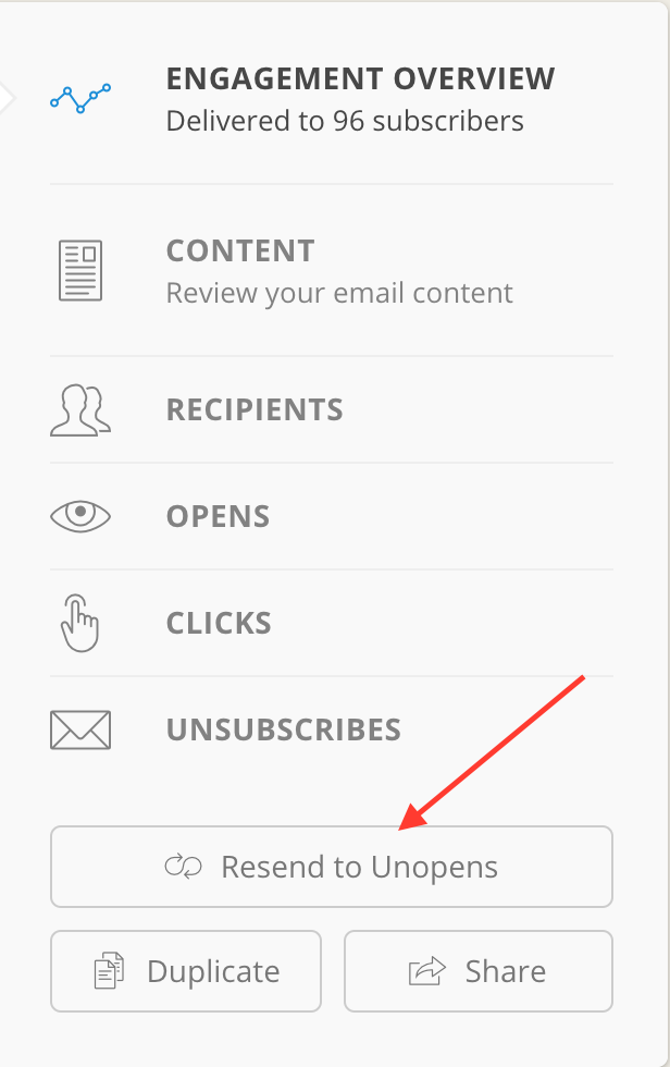 how to resend emails to unopens in ConvertKit