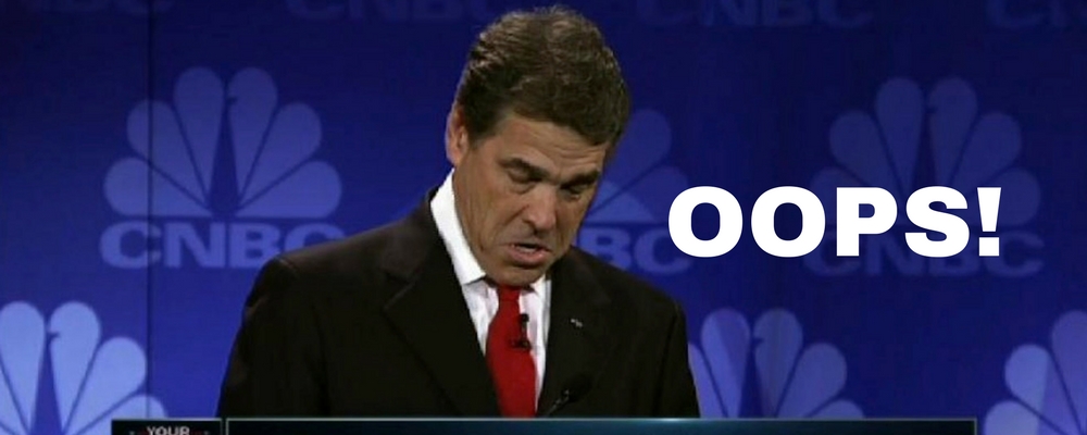 Rick Perry debate oops