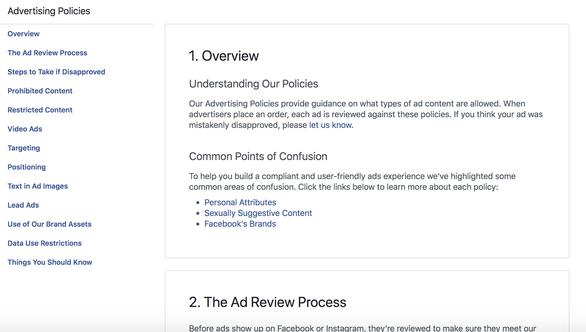 Facebook Ad Guidelines