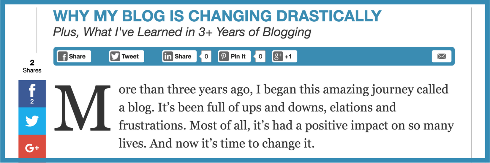 why my blog is changing post
