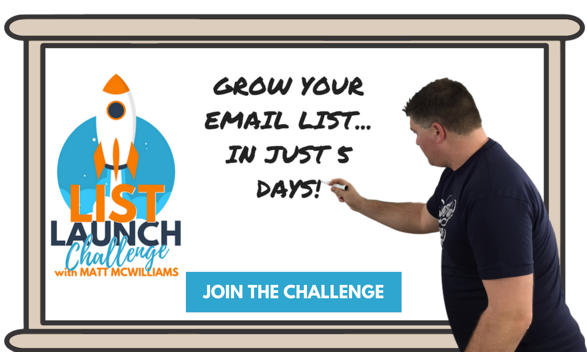 Grow my email list building challenge