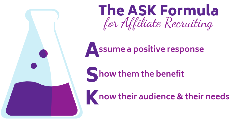 ASK formula for recruiting affiliates