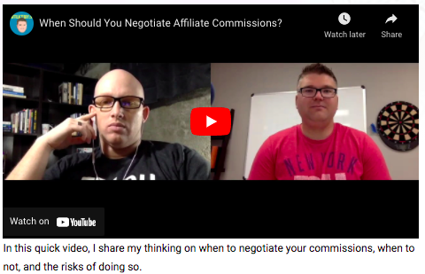 Affiliate Program Strategy - how to negotiate affiliate commissions