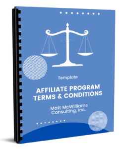 template for affiliate program terms and conditions