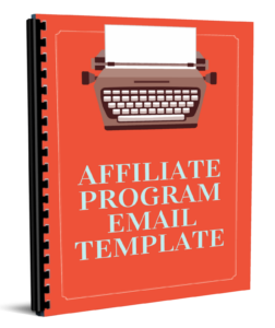 Affiliate email template for affiliate managers