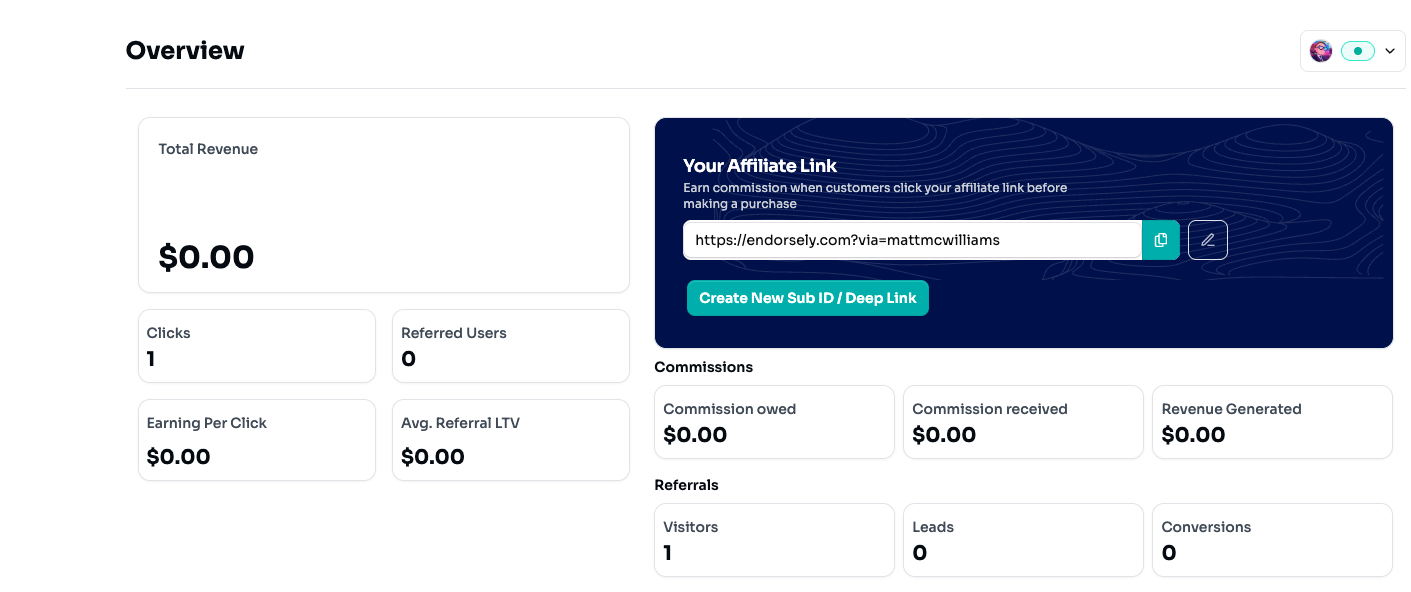 Endorsely affiliate portal review