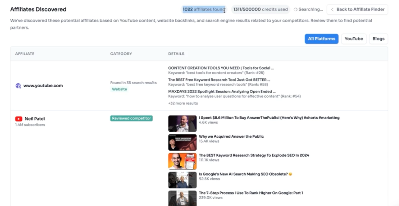 Review of Endorsely affiliate finder