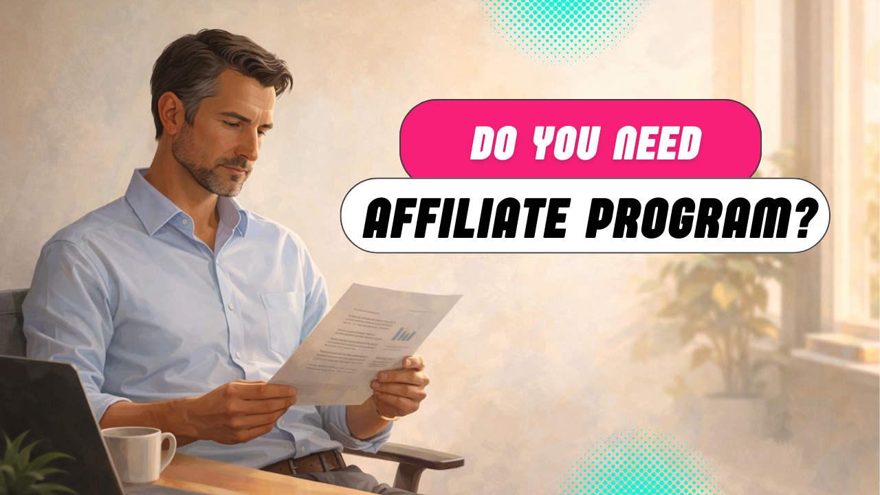 Business owner reviewing affiliate program strategy