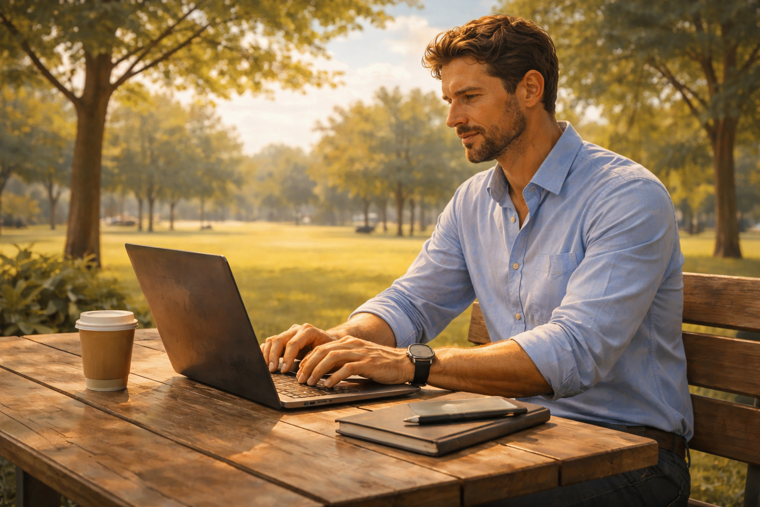 Business owner reaching out to potential affiliate partners on laptop