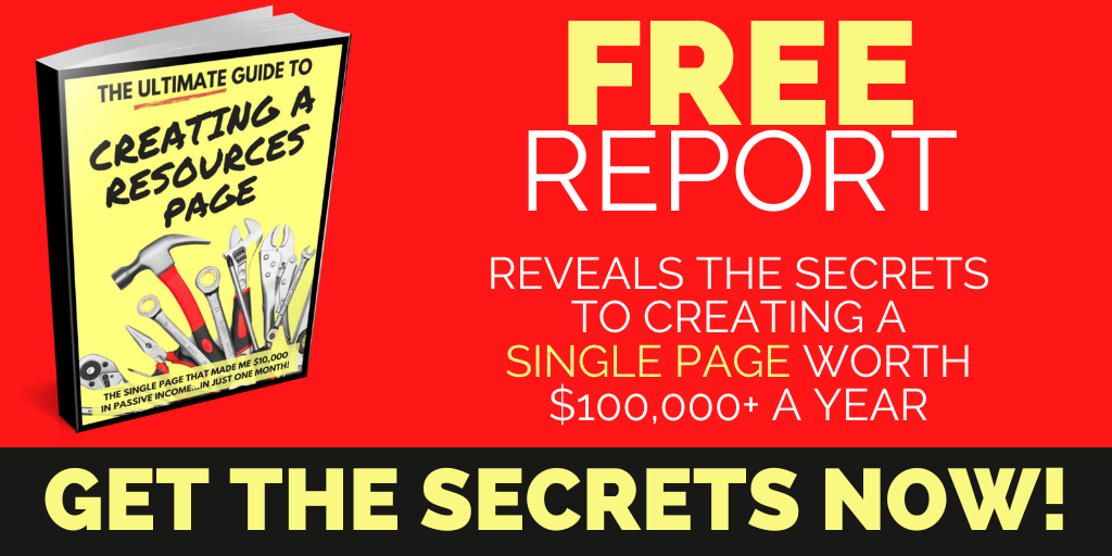 Create resources page for affiliate marketing