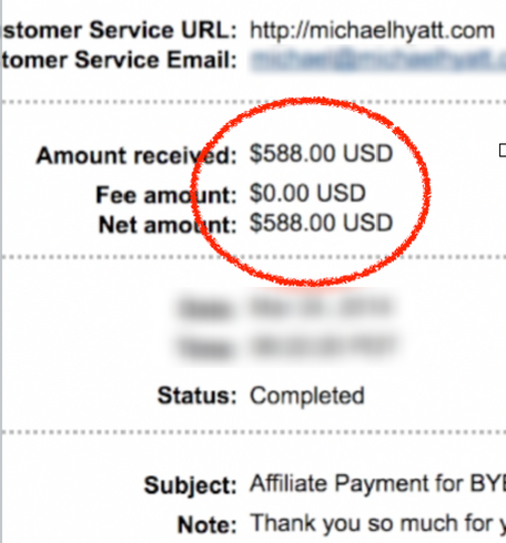 Matt's first affiliate commission