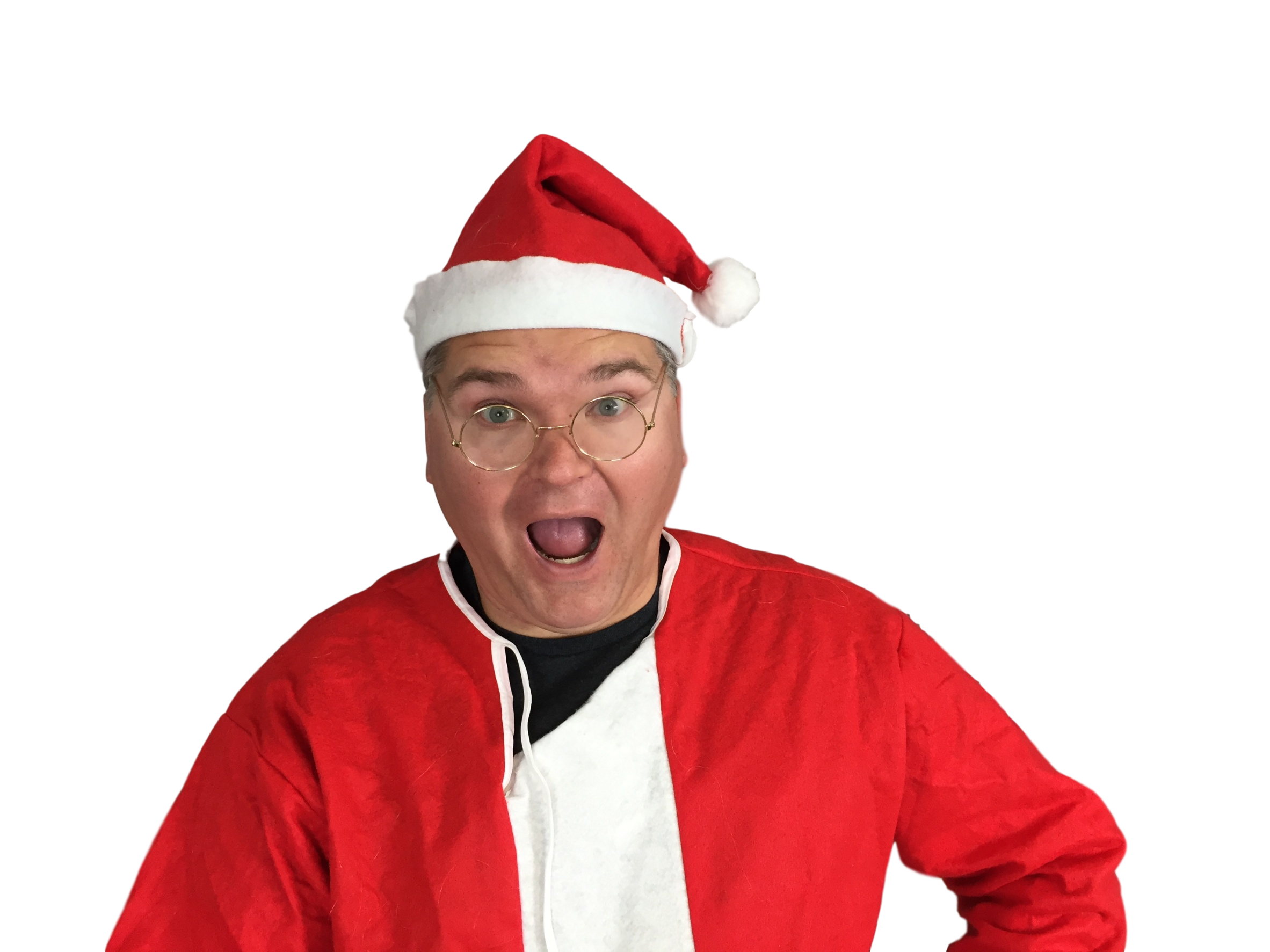 Matt McWilliams dressed as Santa Claus