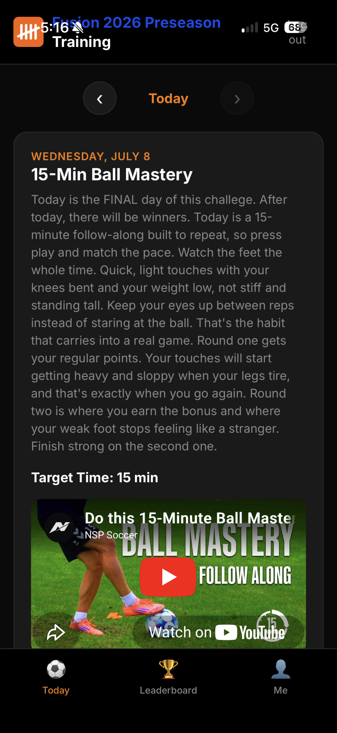 Train Daily player app progress