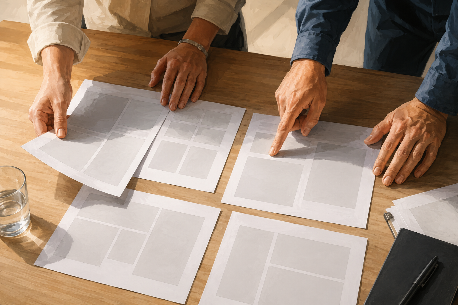 Affiliate manager reviewing ad creative