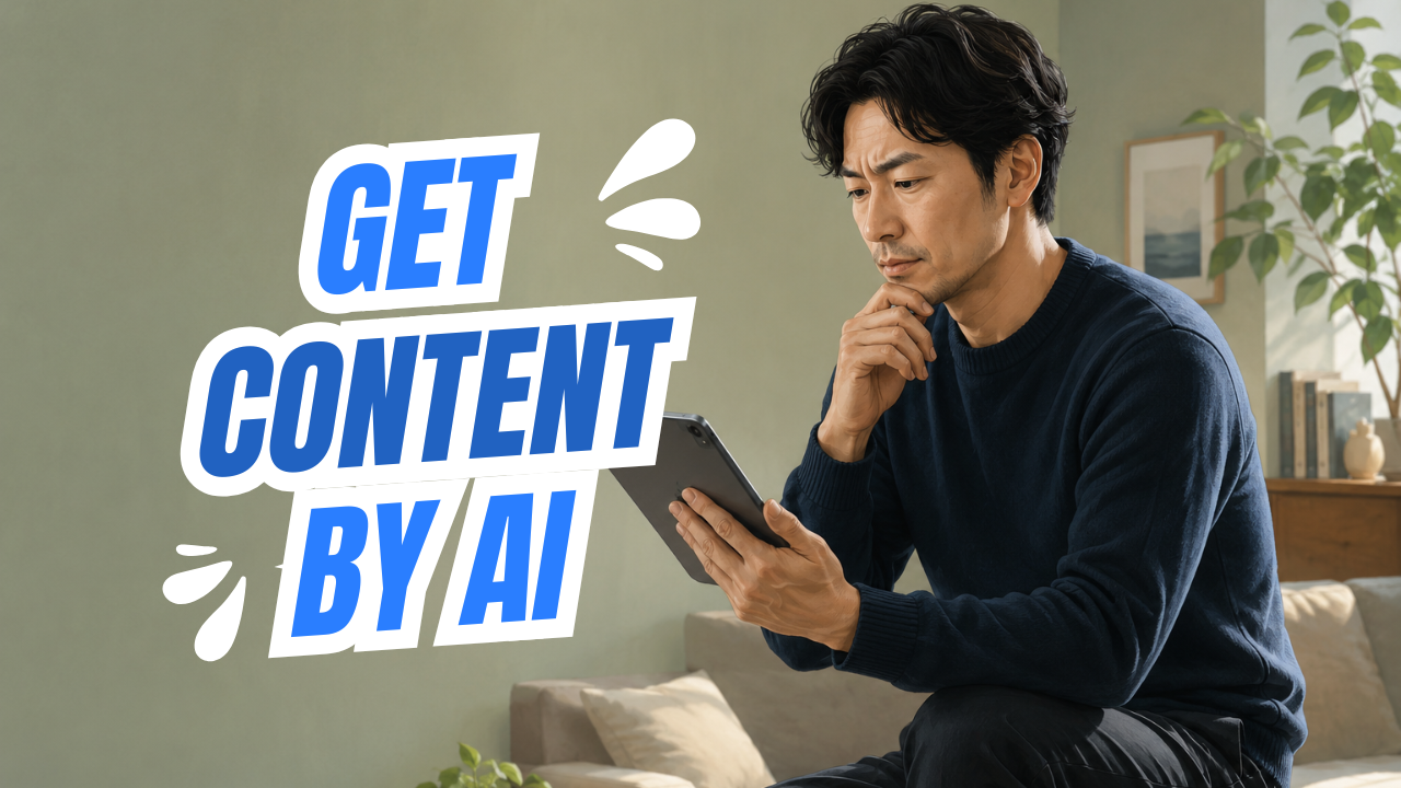 Affiliate marketer comparing AI-generated answers on a tablet