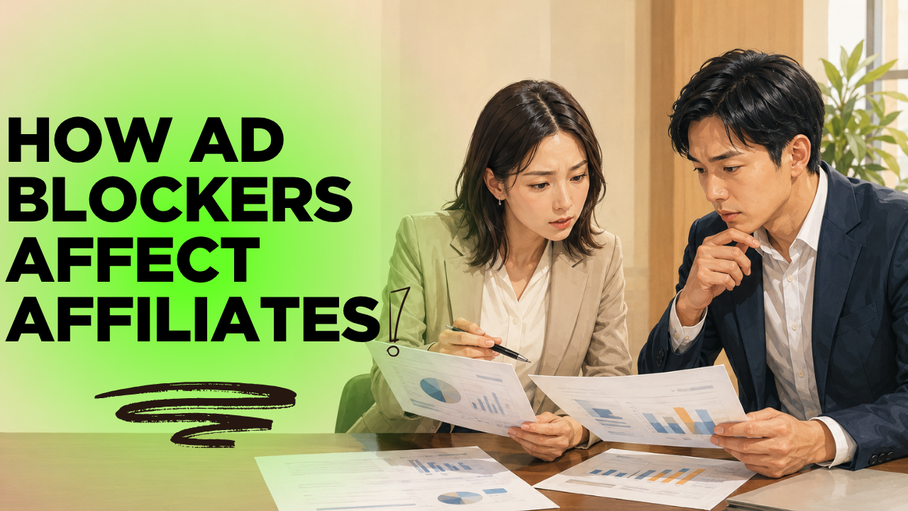 Affiliate manager and a partner comparing two sets of numbers across a table
