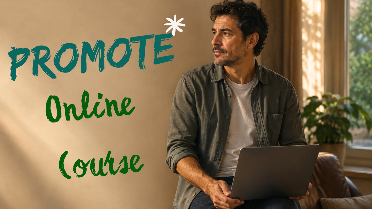 Affiliate marketer reviewing an online course before promoting it