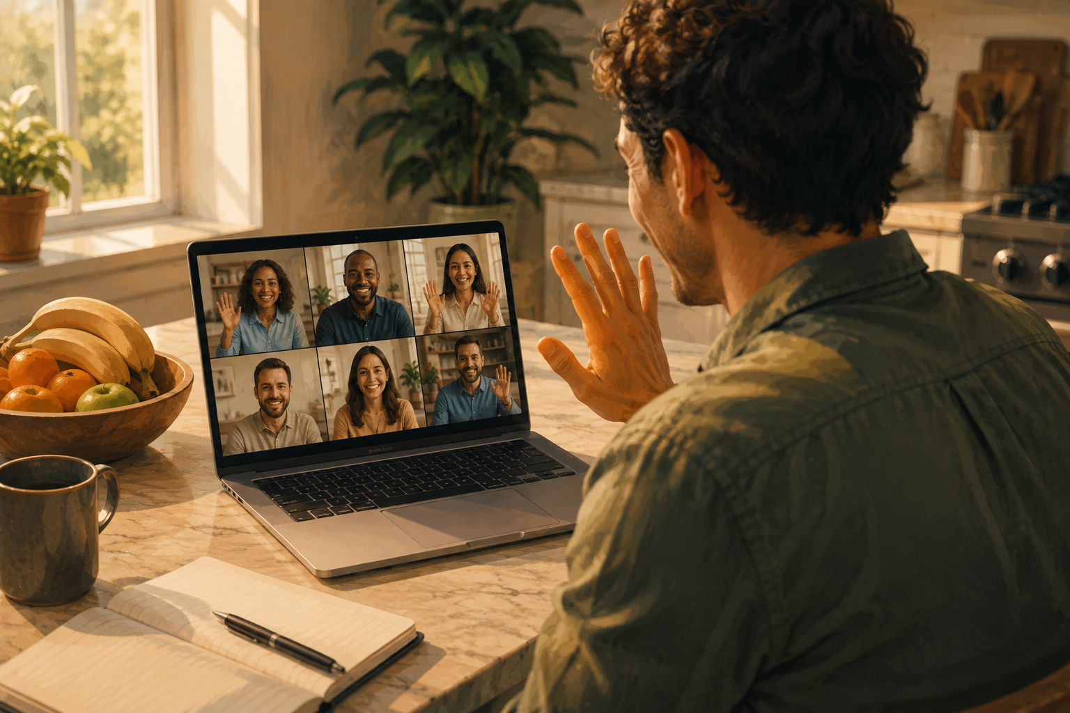 Group video call with affiliate partners