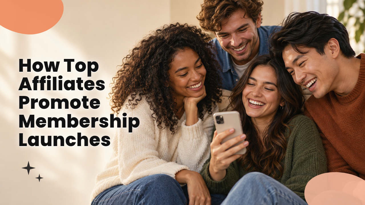 A small group celebrating together, representing a tight-knit membership community